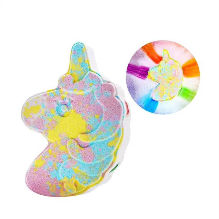Bomba per bagno arcobaleno unicorno Lable privato