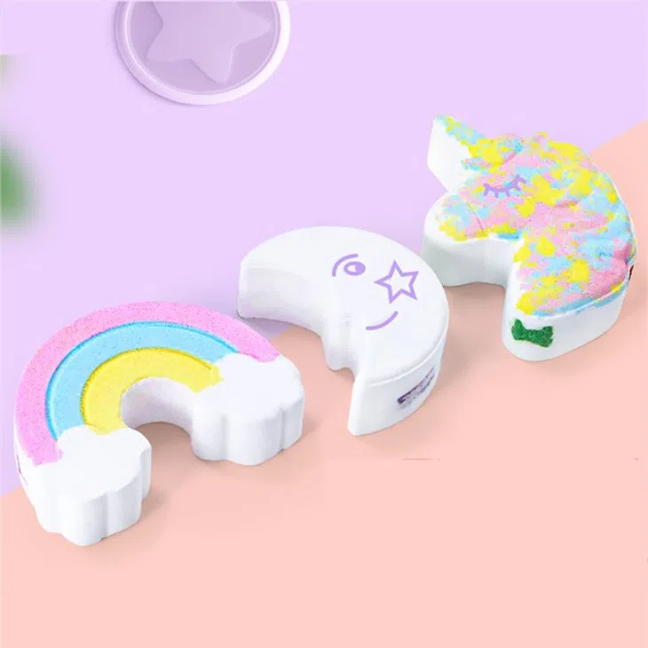 Bomba da bagno unicorno arcobaleno - Image 2