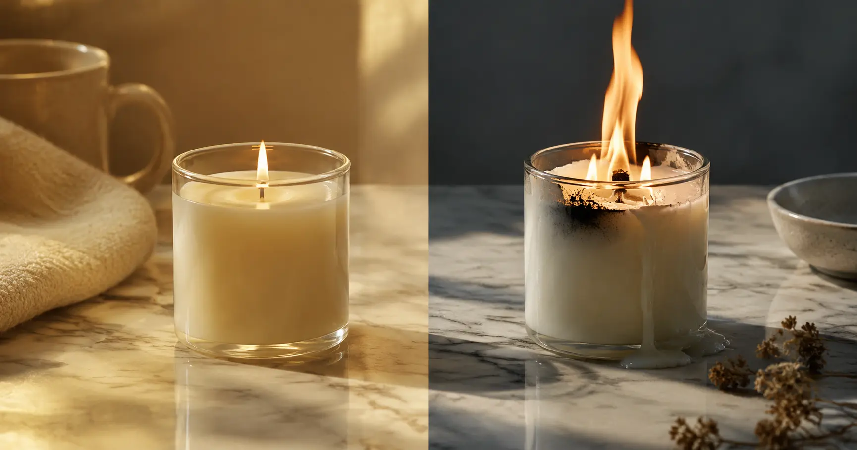 Excessive burning of scented candles
