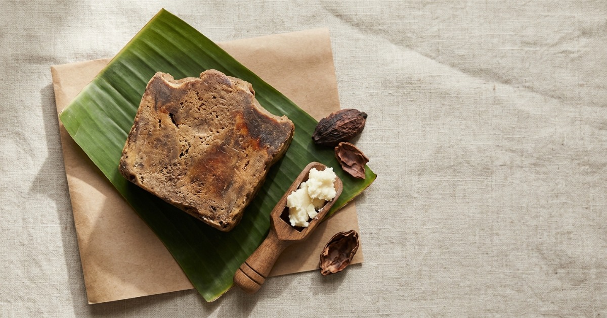 African black soap wrapped in banana leaves