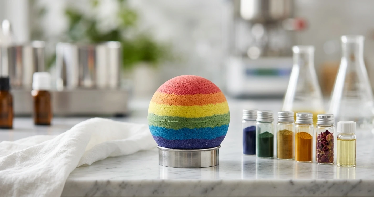 Ricetta per bombe da bagno arcobaleno