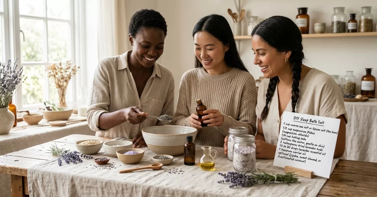 Ricetta fai-da-te di sali da bagno per il sonno con lavanda e magnesio