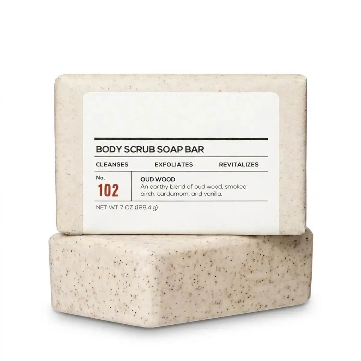 Sapone corpo esfoliante prodotto a macchina
