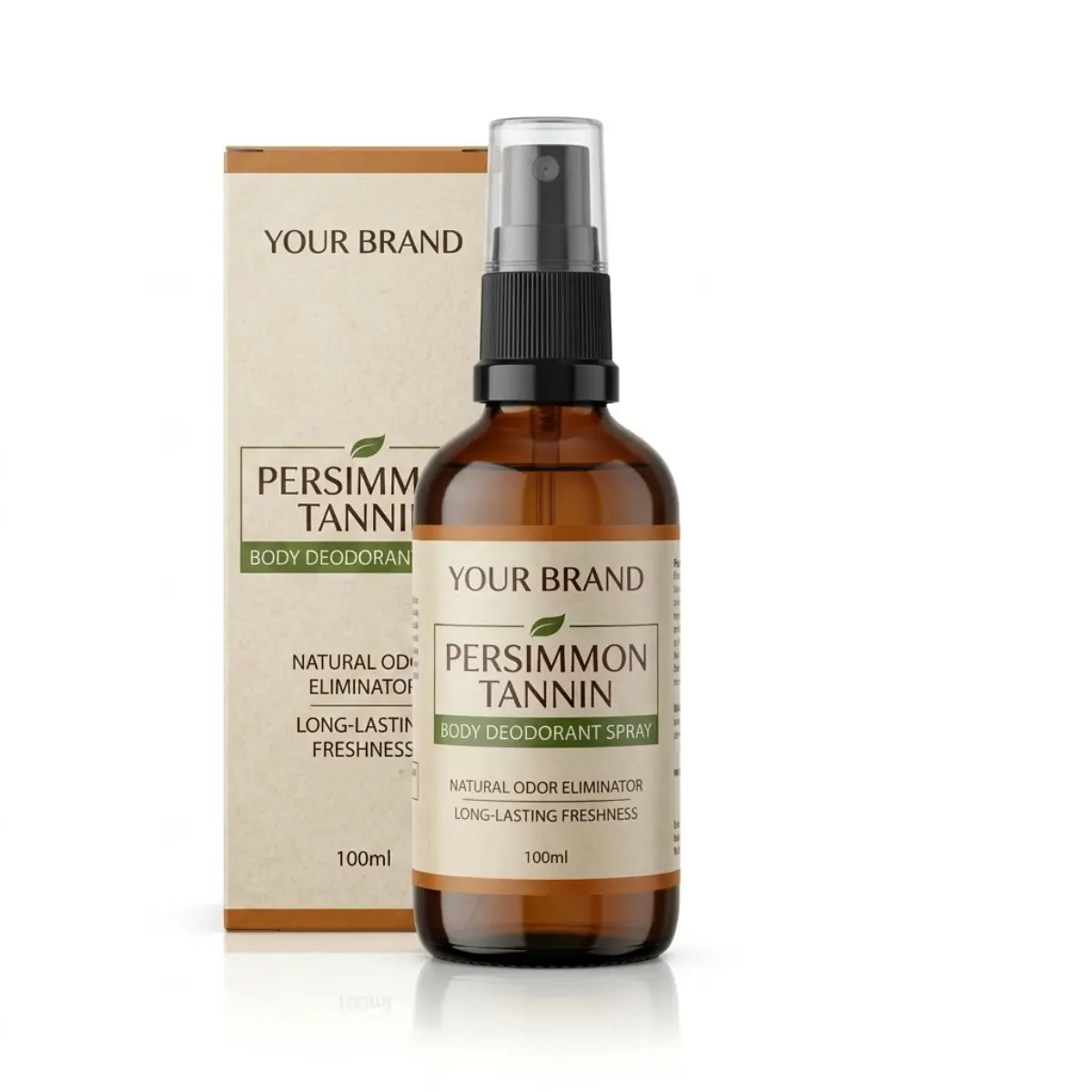Private Label Persimmon Tannin Body Deodorant Spray