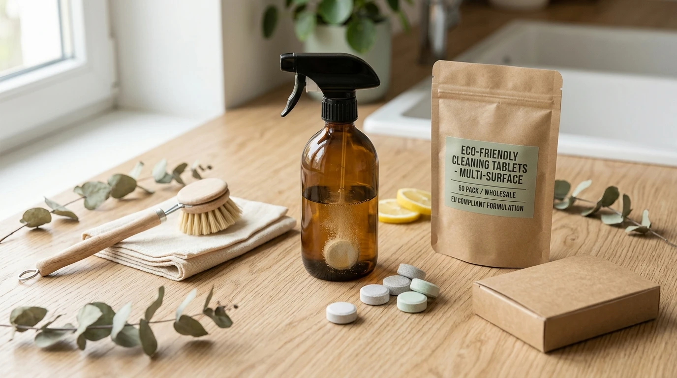 Pastiglie detergenti ecologiche: opportunità per i marchi private label europei